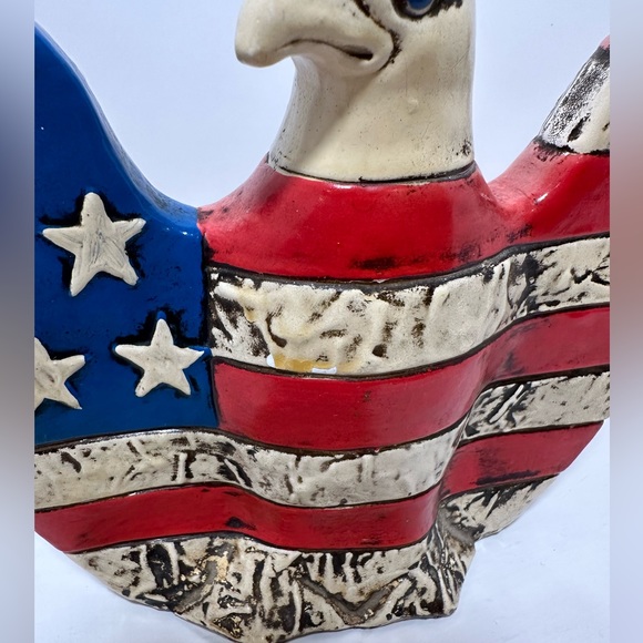 Vintage  FF Japan American Eagle Bank with Flag Body 7" x 6" - Picture 9 of 9